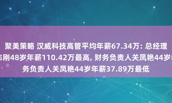 聚美策略 汉威科技高管平均年薪67.34万: 总经理及非独立董事李志刚48岁年薪110.42万最高, 财务负责人关凤艳44岁年薪37.89万最低